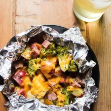 Ham, Broccoli, & Potato Foil Pack