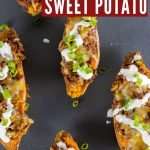 Chili Stuffed Sweet Potato