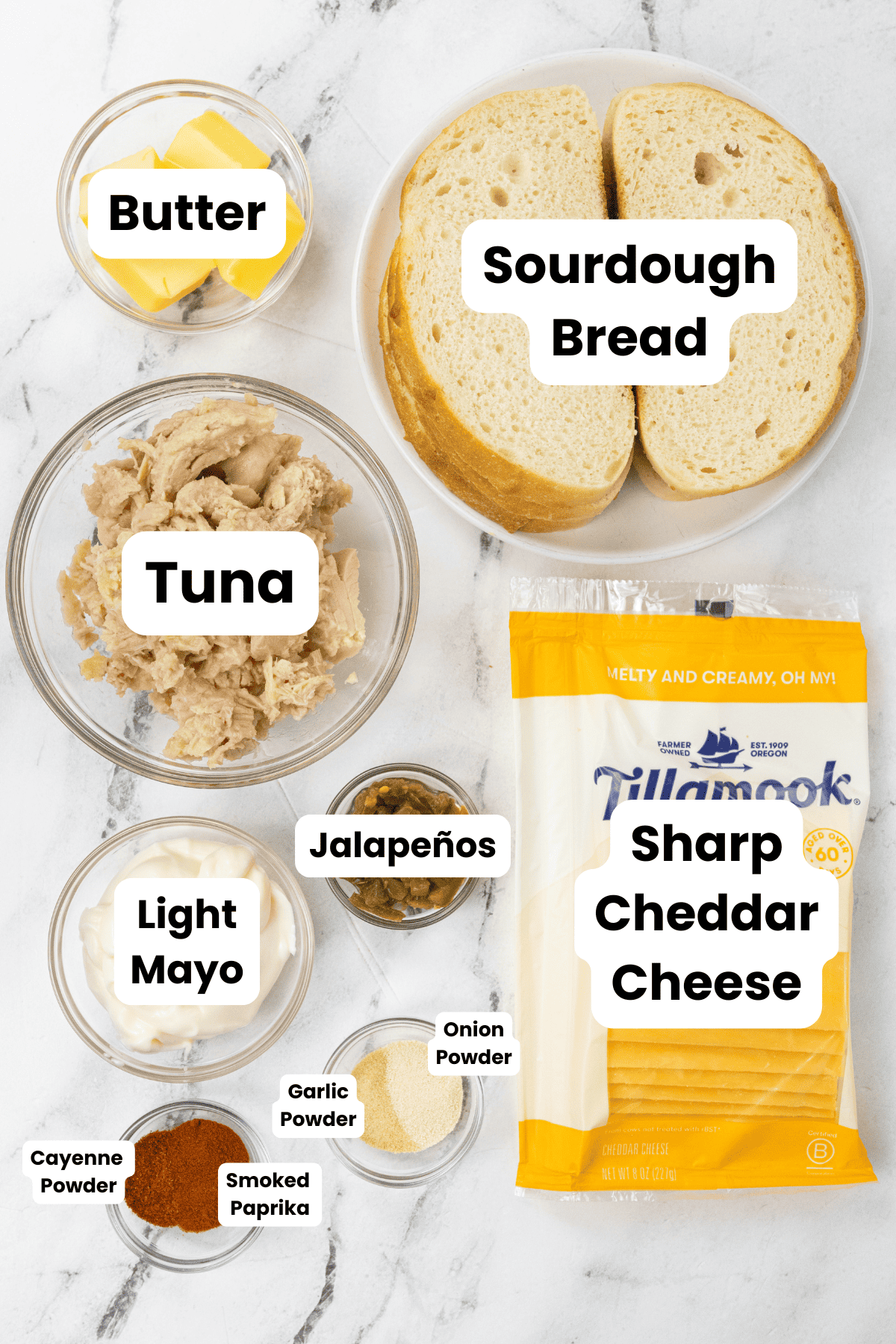 Spicy Tuna Melt Ingredients
