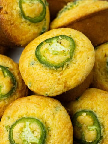 Jiffy Jalapeño Cornbread Muffins on a plate