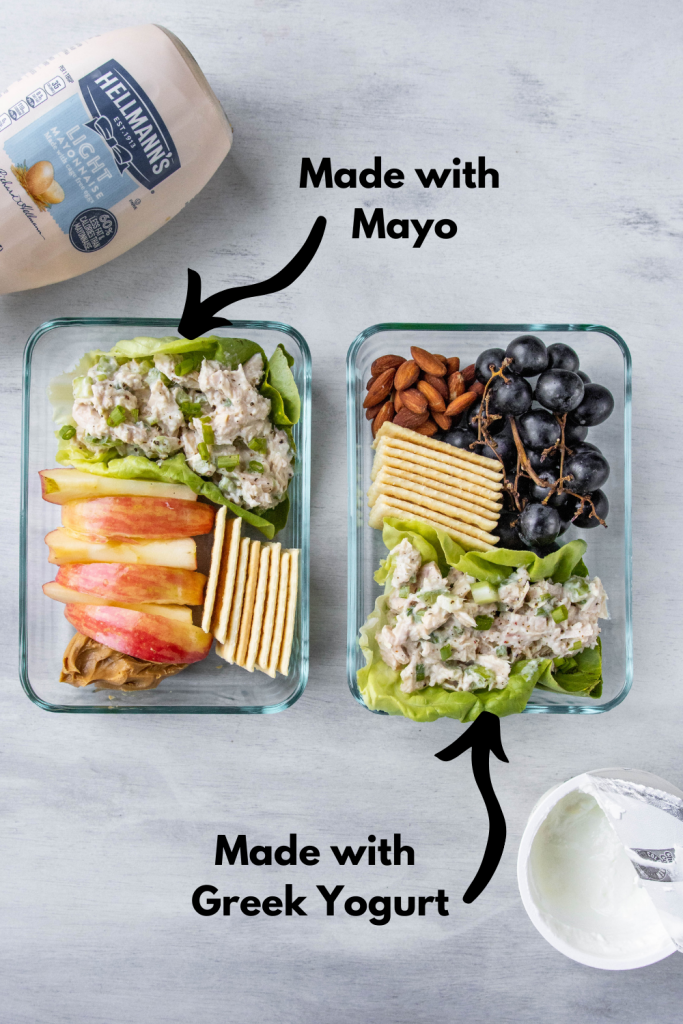 Tuna Salad in meal prep containers 