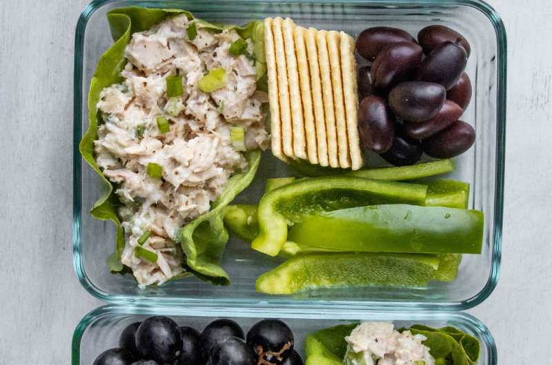 Tuna Salad in meal prep containers