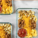 Taco Scramble Breakfast in a Meal Prep container