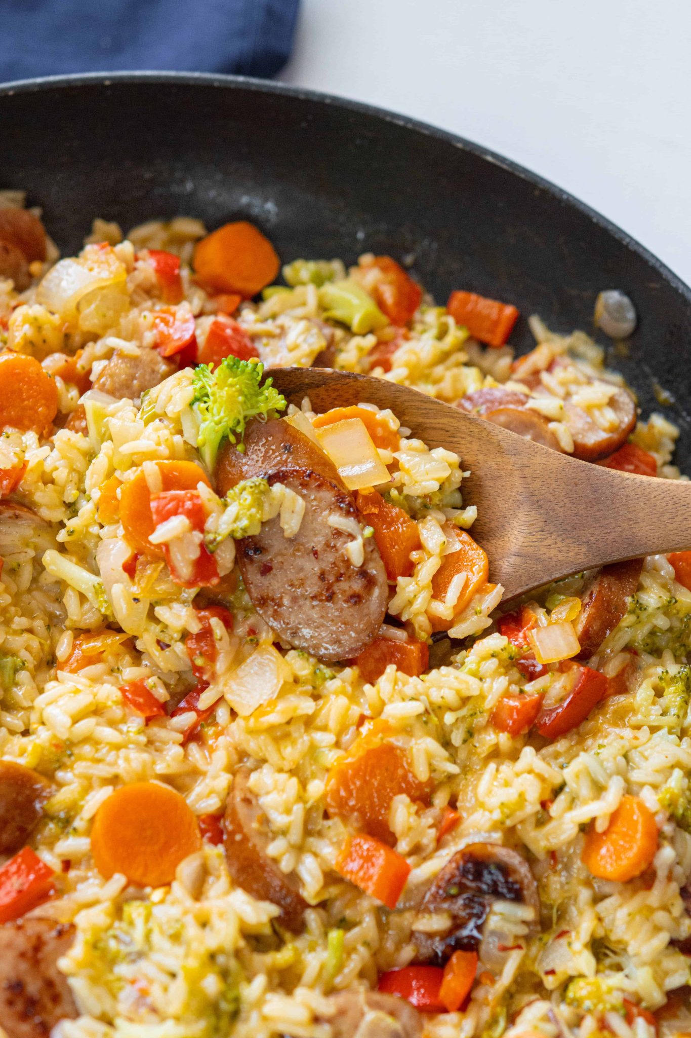 Cheesy Sausage Veggies and Rice Megan vs Kitchen