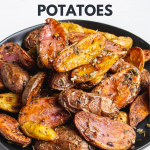 Oven Baked Fingerling Potatoes on a plate
