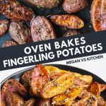 Oven Baked Fingerling Potatoes on a plate