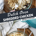 Shredded Chicken in a glass bowl
