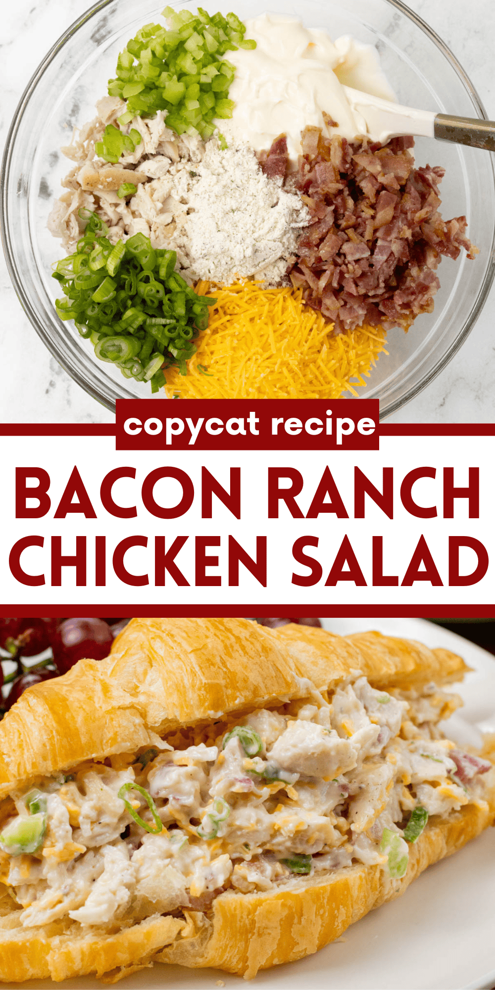 bacon ranch chicken salad pin