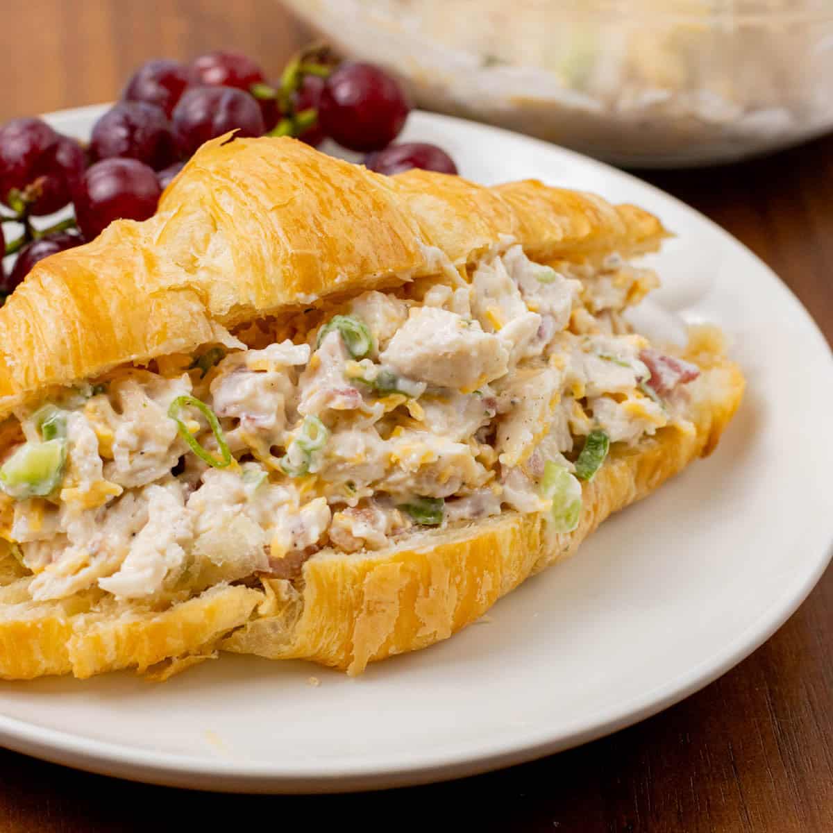 bacon ranch chicken salad sandwich