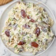 chicken salad with Greek yogurt on a plate