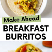 Make Ahead Breakfast Burritos Pin