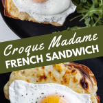 Croque Madame Sandwich with a side salad