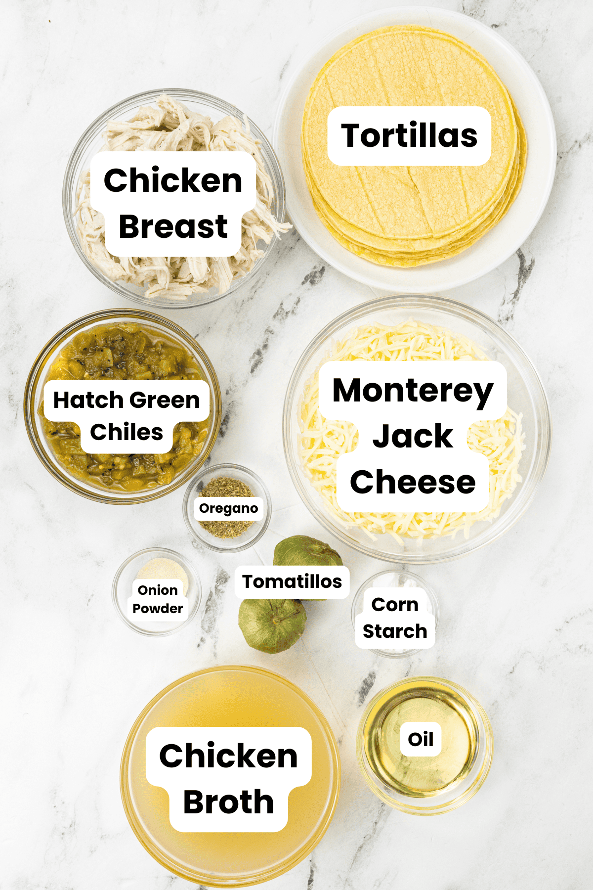 Green Chile Chicken Enchiladas Ingredients