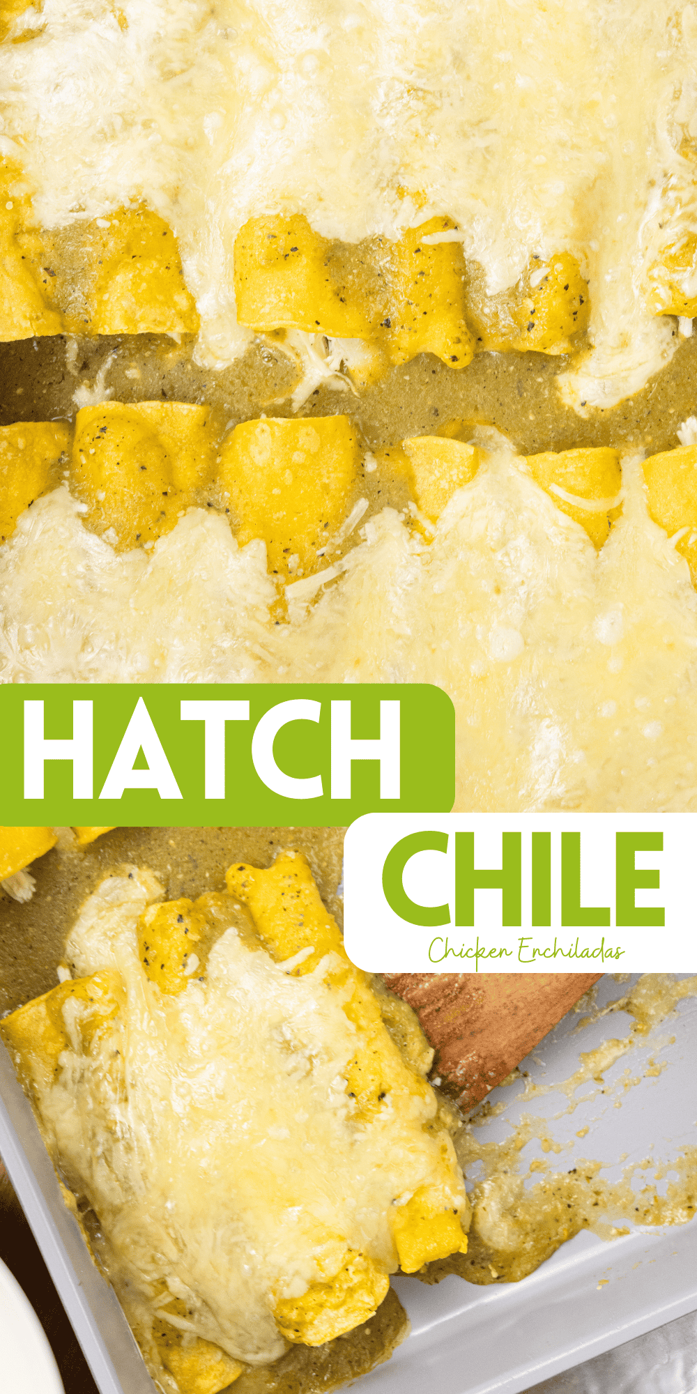 Green Chile Chicken Enchiladas Pin 3