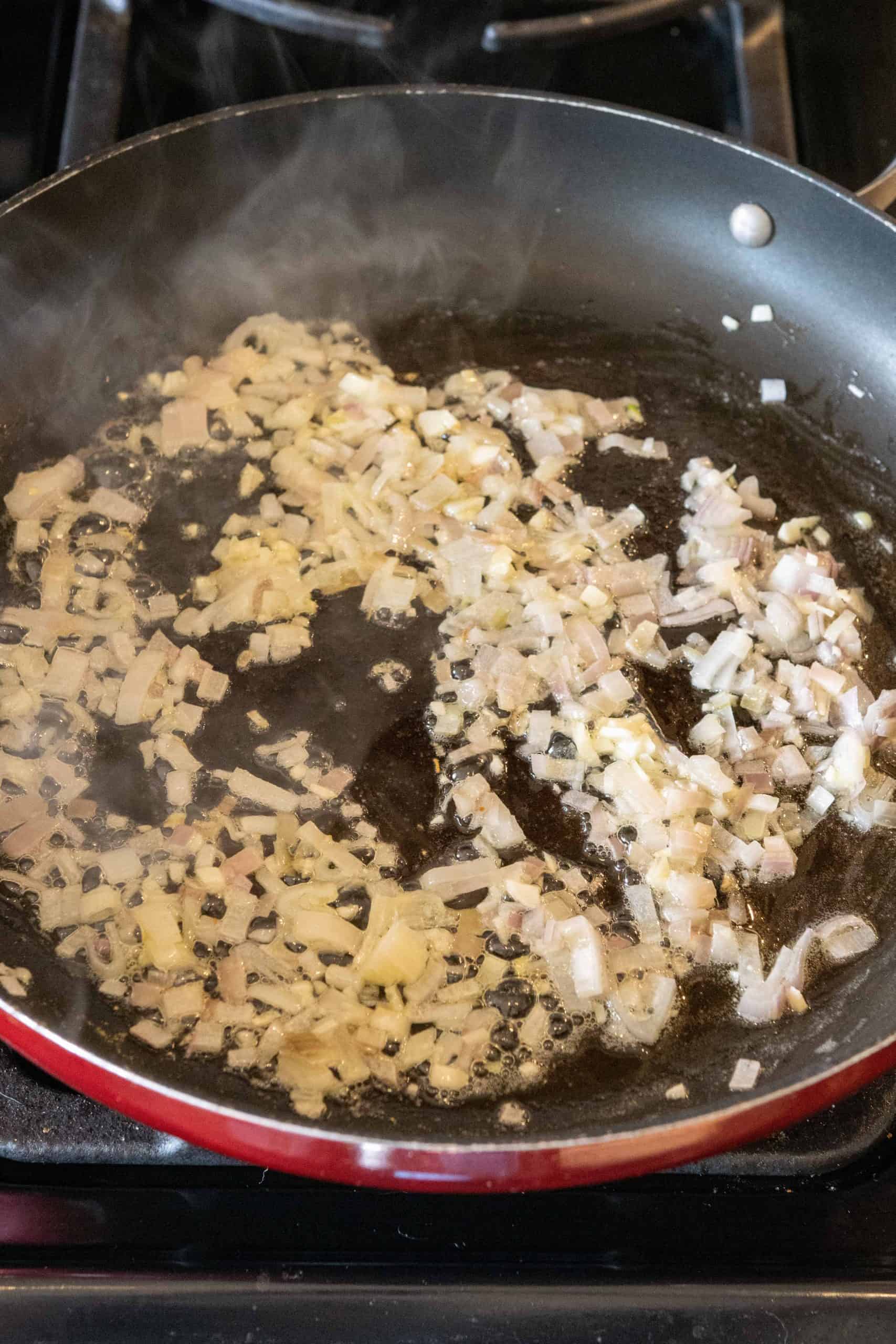 Cooking onion and shallots