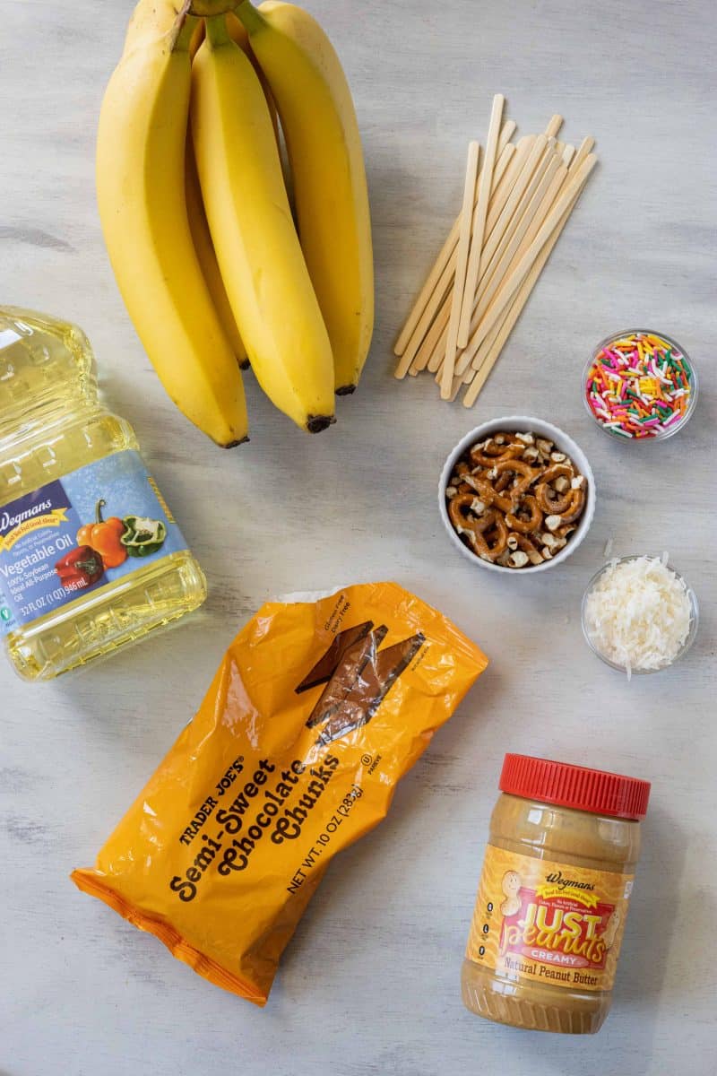 Ingredients for Chocolate Covered Bananas