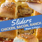 Chicken Bacon Ranch Sliders on a sheet pan