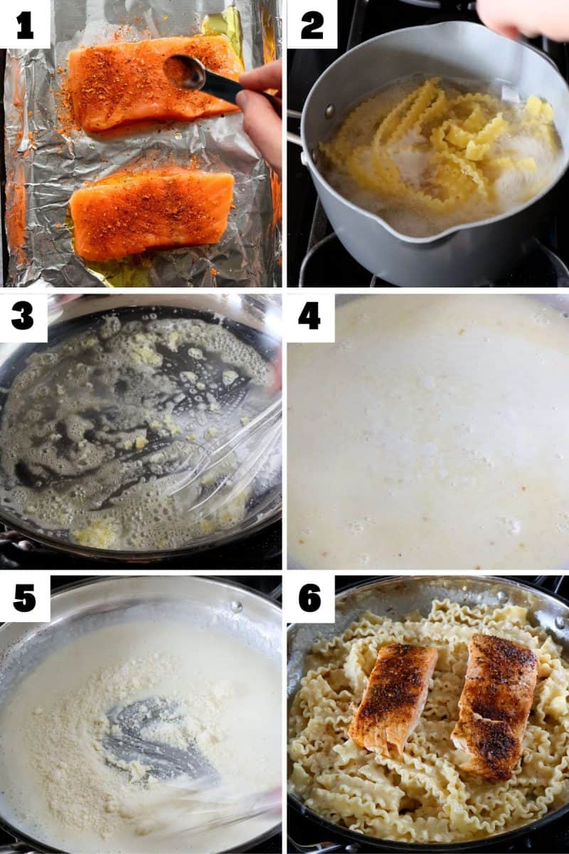 how to make Cajun salmon pasta