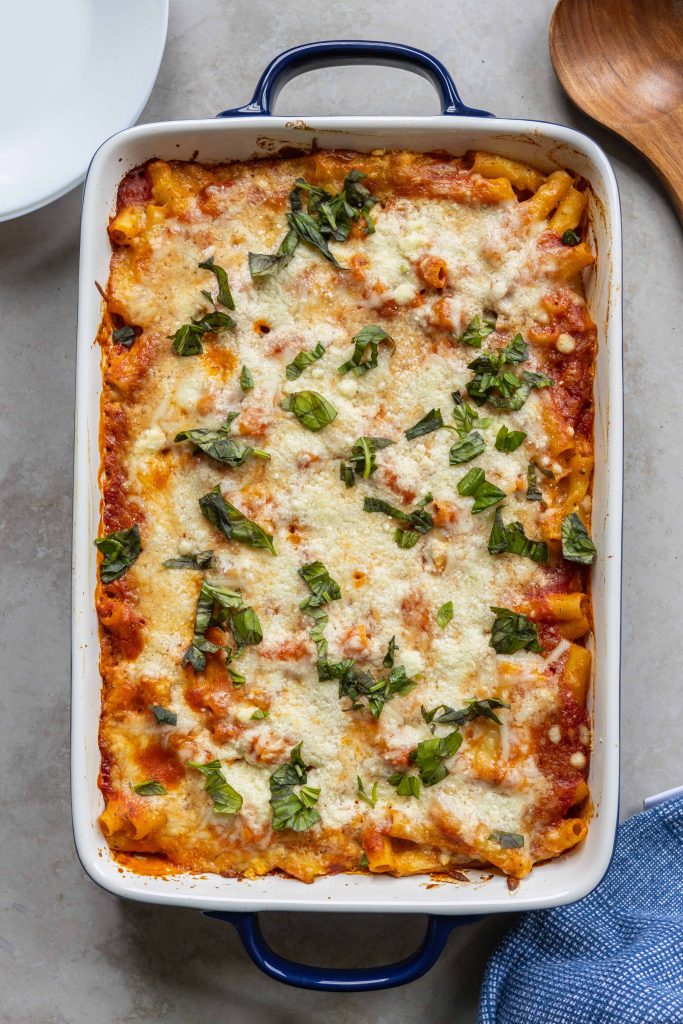 Easy Meatless Baked Ziti with Ricotta & Mozzarella Megan vs Kitchen