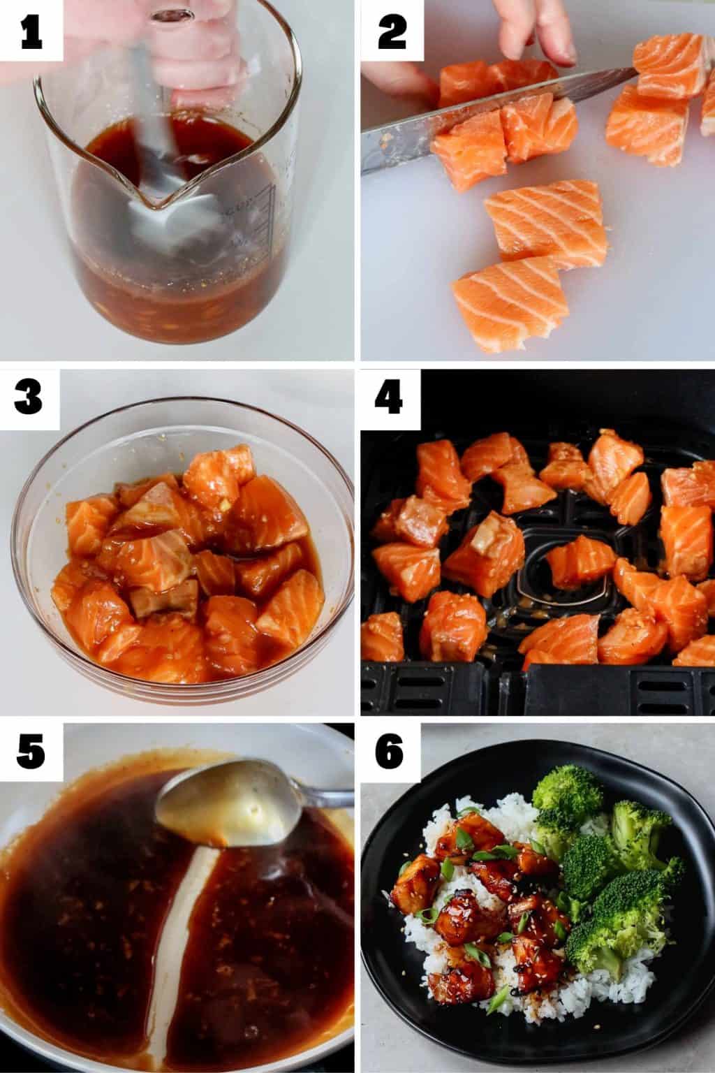 Air Fryer Teriyaki Salmon Bites