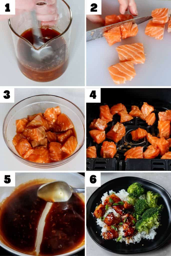 Air Fryer Teriyaki Salmon Bites
