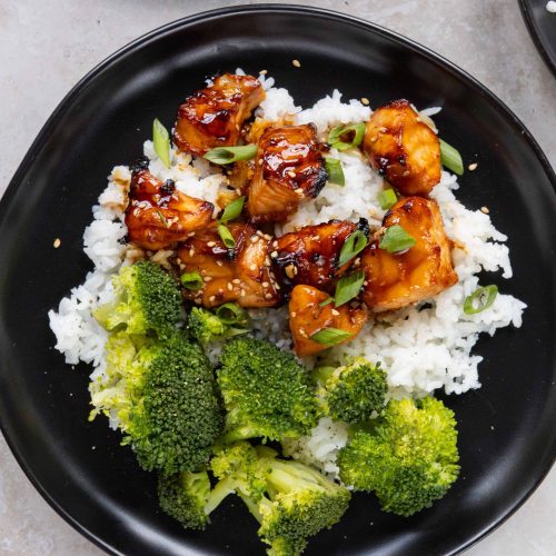 Air Fryer Teriyaki Salmon Bites - Megan vs Kitchen