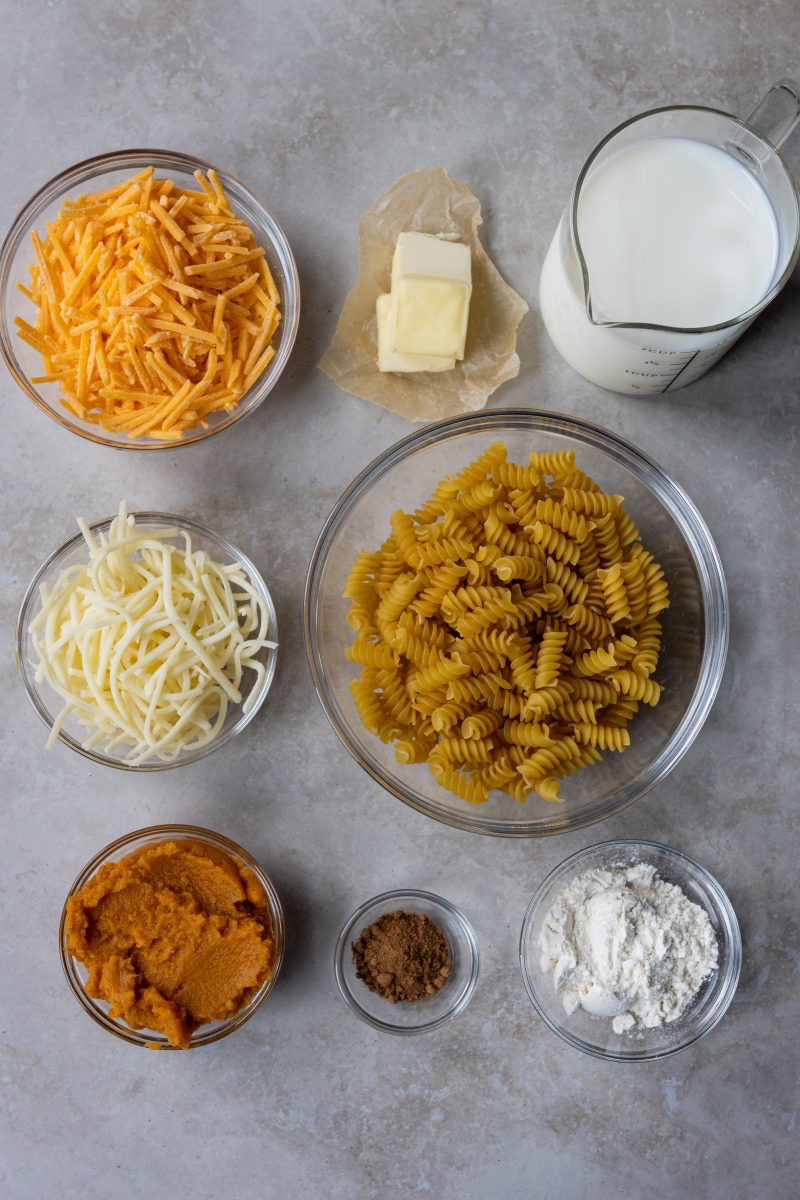 ingredients for pumpkin mac and cheese 