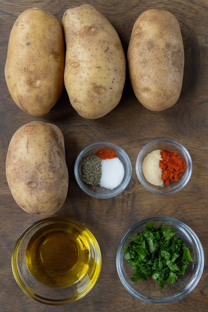 ingredients for Air Fryer Potato Slices
