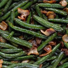 Bacon Green Beans close up