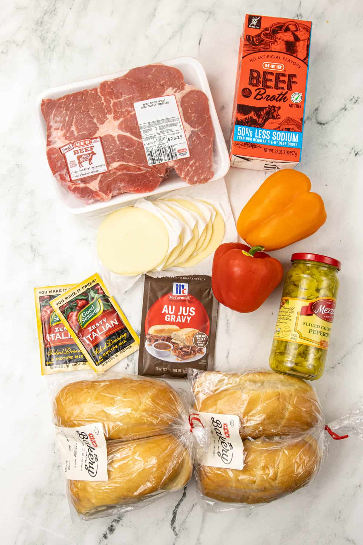 Italian Beef Sandwich Ingredients