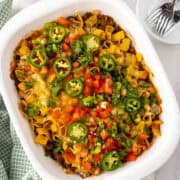 Walking Taco Casserole Done