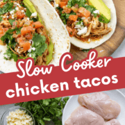 slow cooker chicken tacos pin