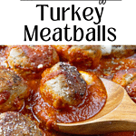 Turkey Meatballs in a cast iron skillet
