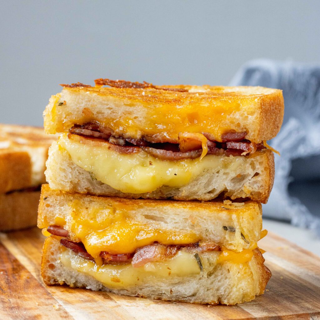 Sourdough Brie Grilled Cheese with Bacon - Megan vs Kitchen