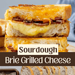 brie grilled cheese stacked on each other / ingredients for brie grille chees e