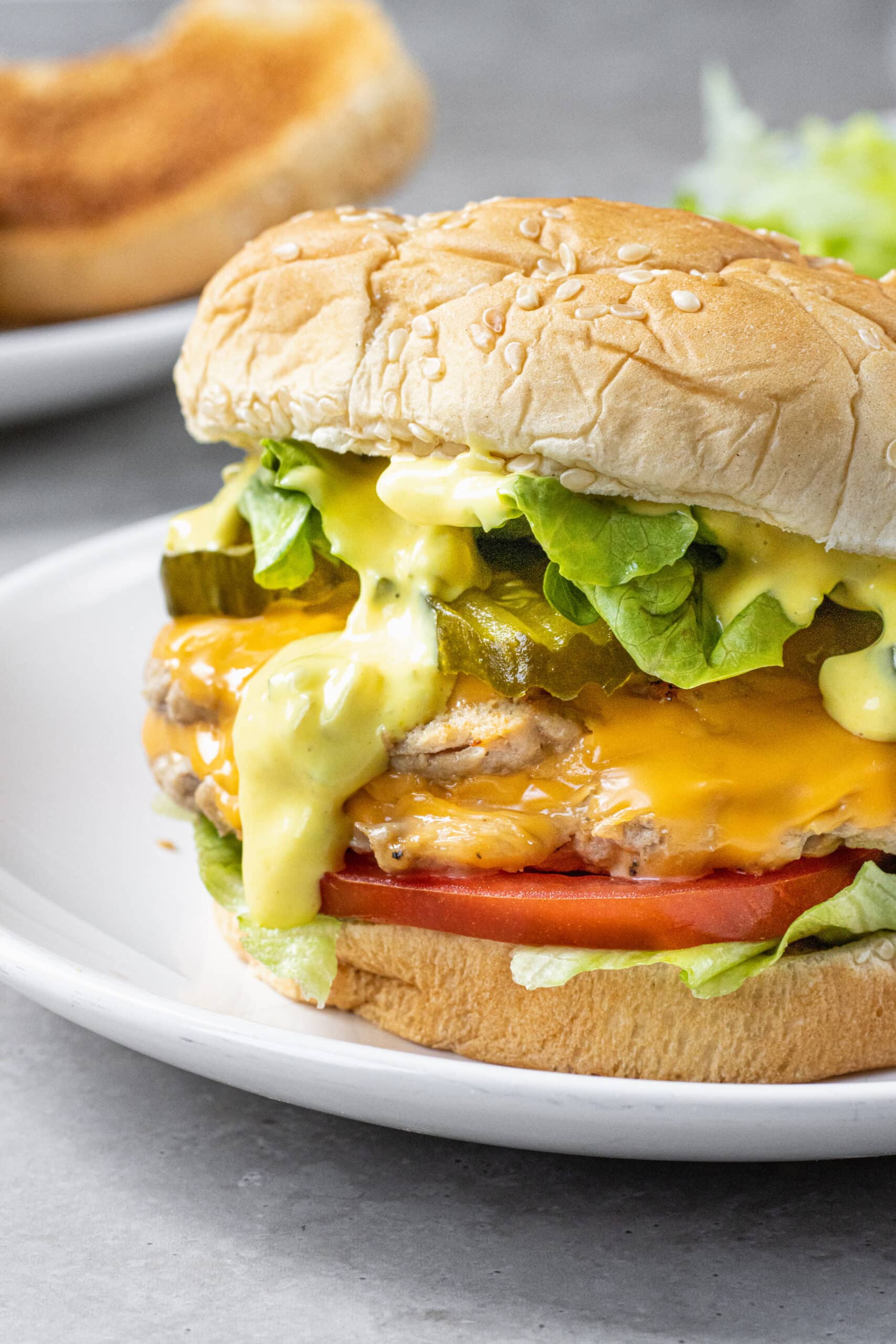 turkey burger on a plate