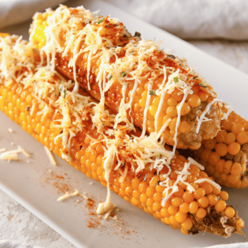 Elotes on a plate