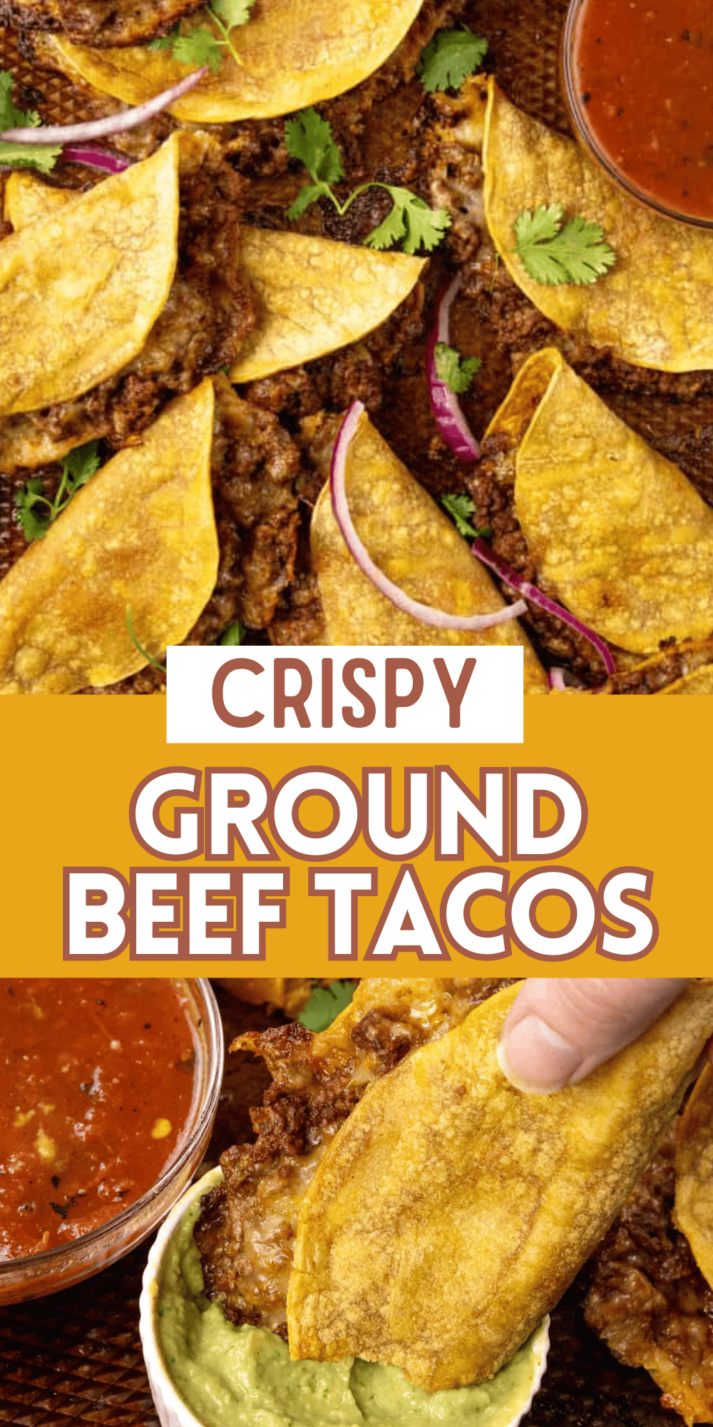 Crispy Baked Ground Beef Tacos Pins