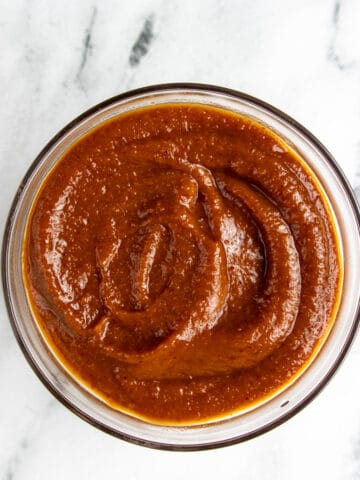 Chipotle BBQ Sauce Recipe in a glass bowl