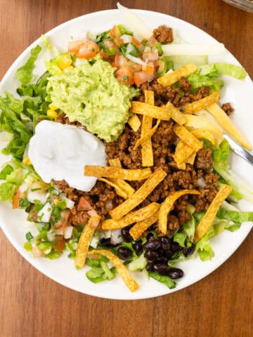 Taco Salad plated