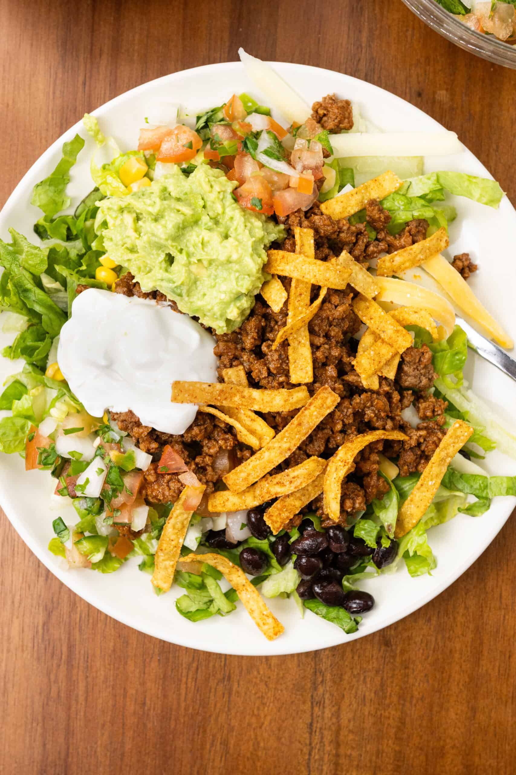 Taco Salad plated