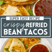 Crispy Refried Bean Tacos pin 3
