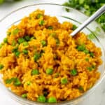 finished rice in bowl