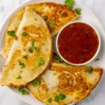 Refried bean taco square