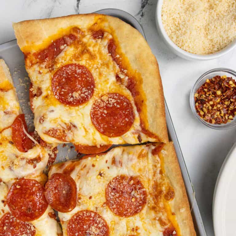 Sheet Pan Pizza + 25-Minute Fluffy Pizza Dough