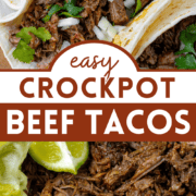 Shredded Beef Tacos Crockpot pin