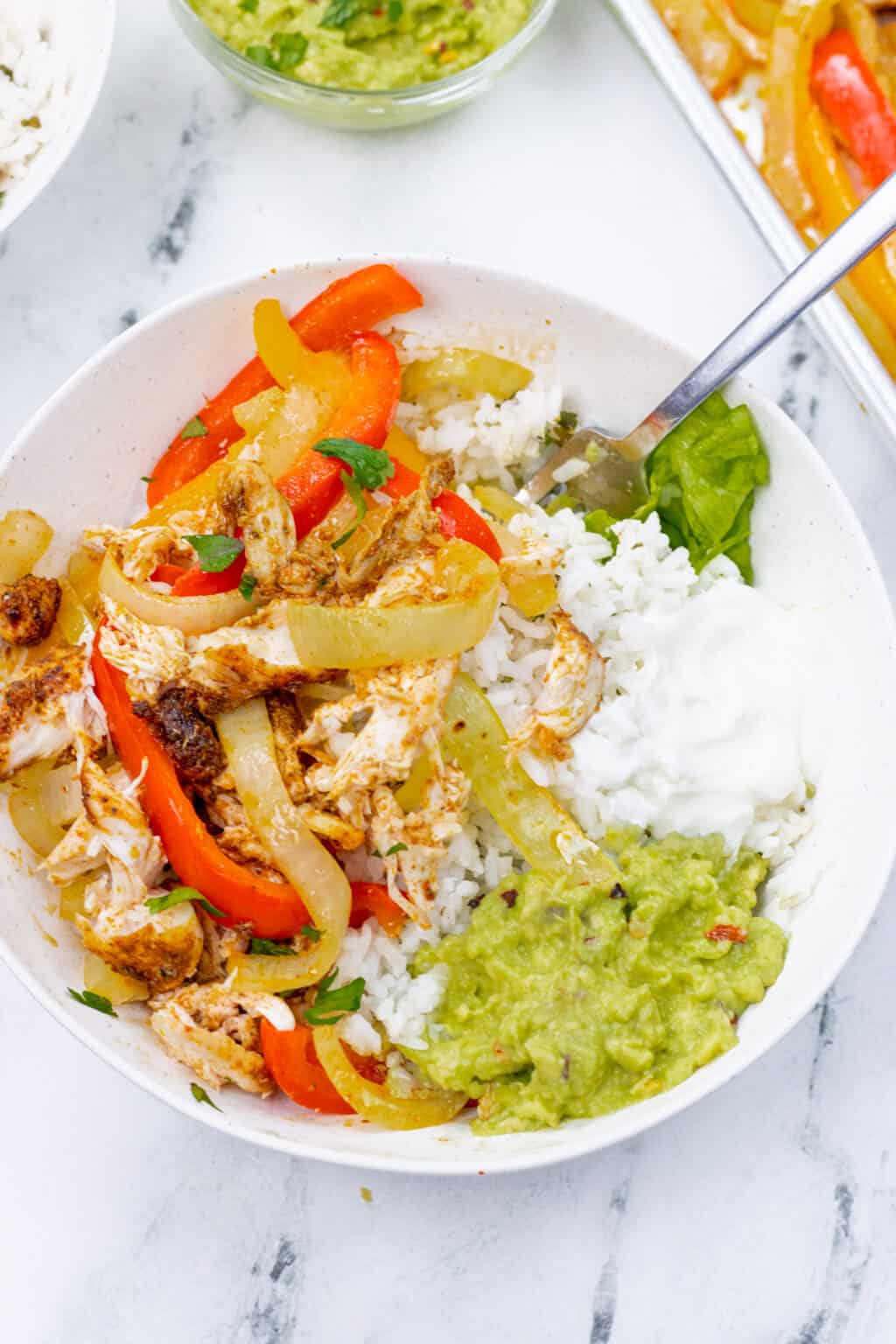 Chicken Fajita Rice Bowl - Megan vs Kitchen