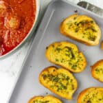Texas Toast and Meatballs