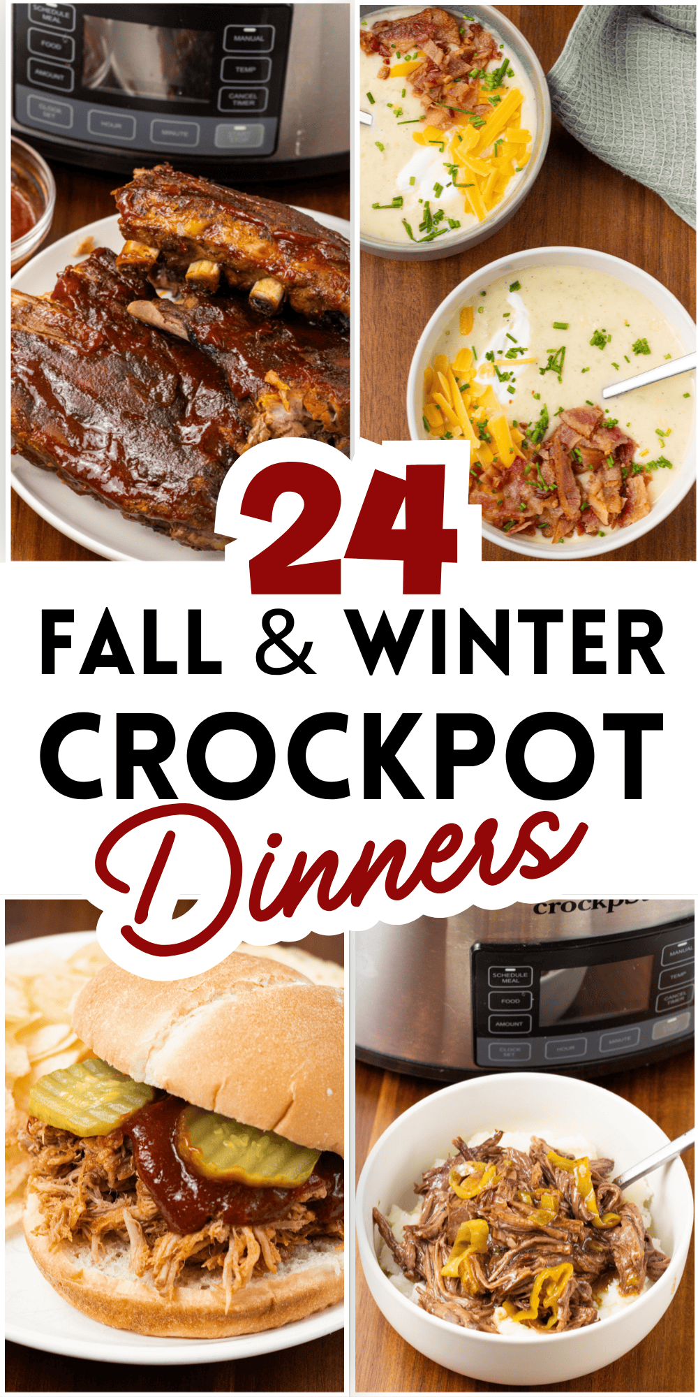 24 Fall & Winter Crockpot Recipes Pin