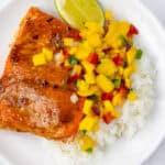 Mango Salsa Salmon Square